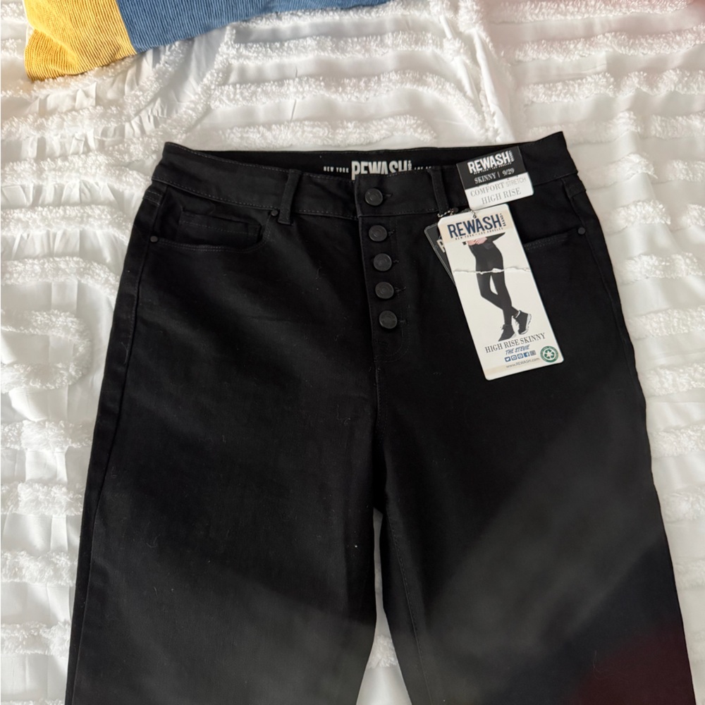 Rewash Black Men's Jeans - Picture 1 of 10
